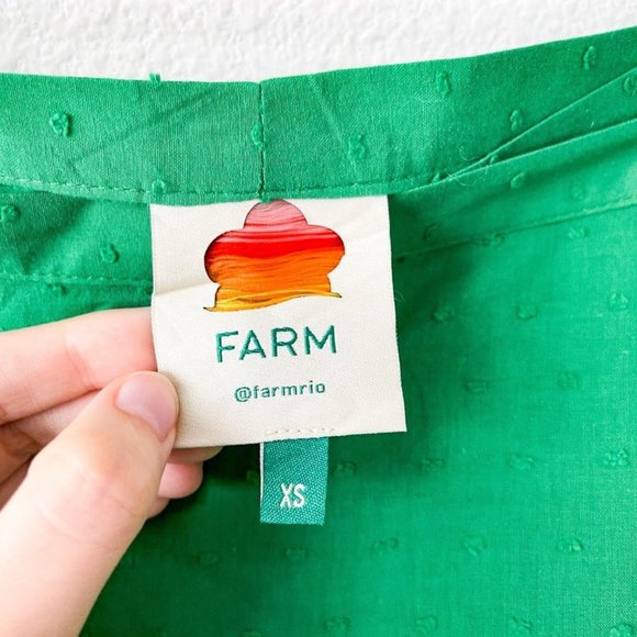 ❤️SOLD❤️Farm Rio Green Boho Swiss Dot Midi Wrap - Picture 4 of 8